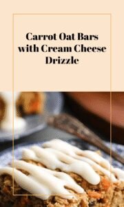 Carrot Oatmeal Bars with Cream Cheese Glaze