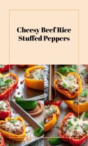 Cheesy Beef and Rice Stuffed Bell Peppers