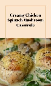 Chicken Spinach Mushroom Bake