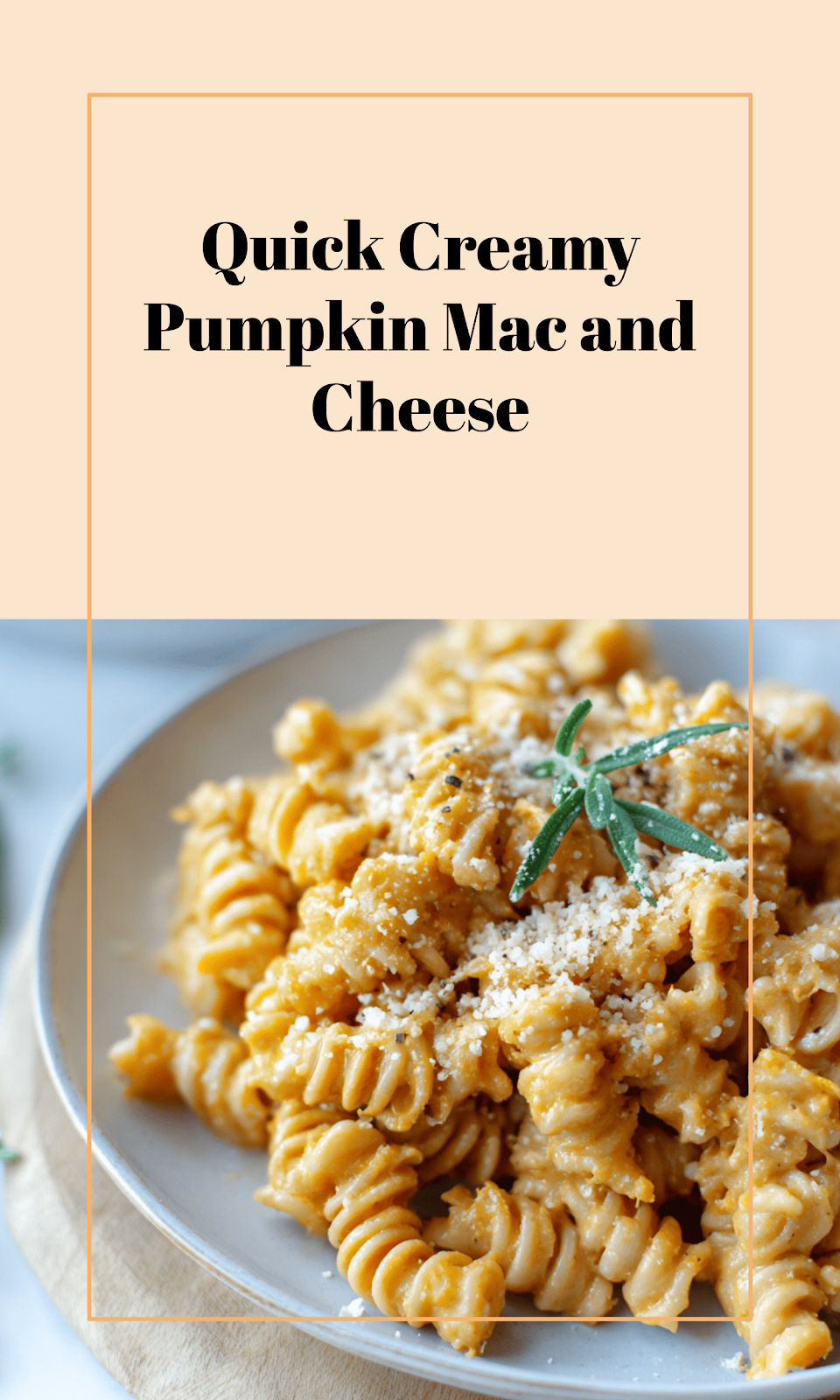 Creamy Pumpkin Mac and Cheese in 20 Minutes