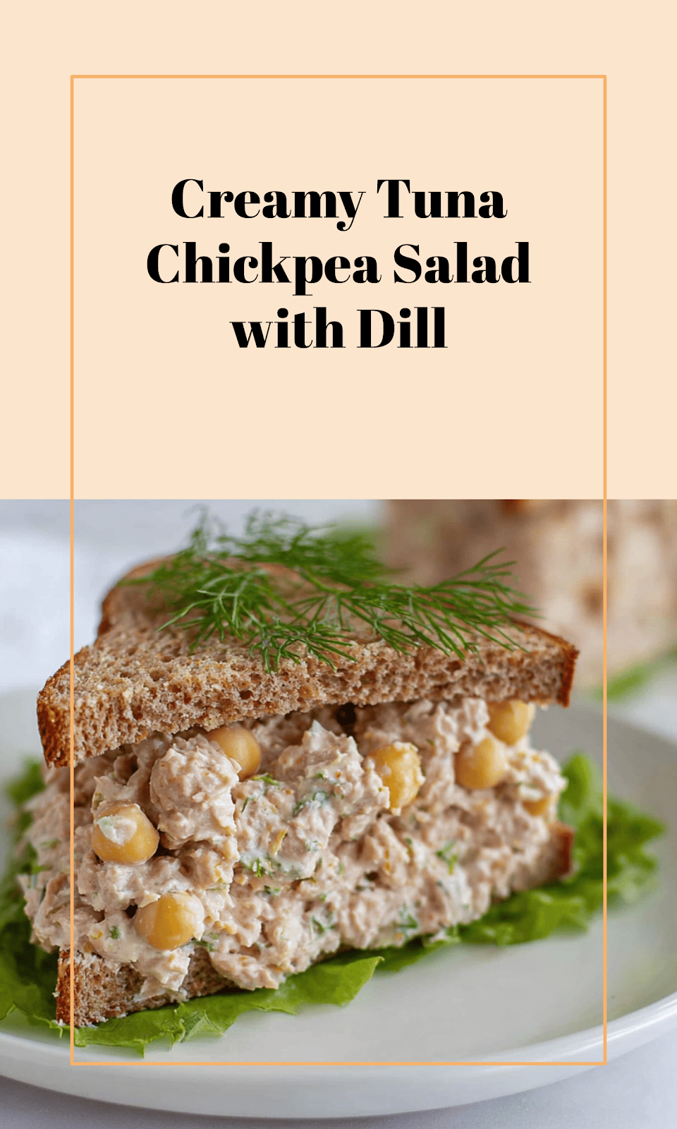 Creamy Yogurt Tuna Salad with Chickpeas and Dill