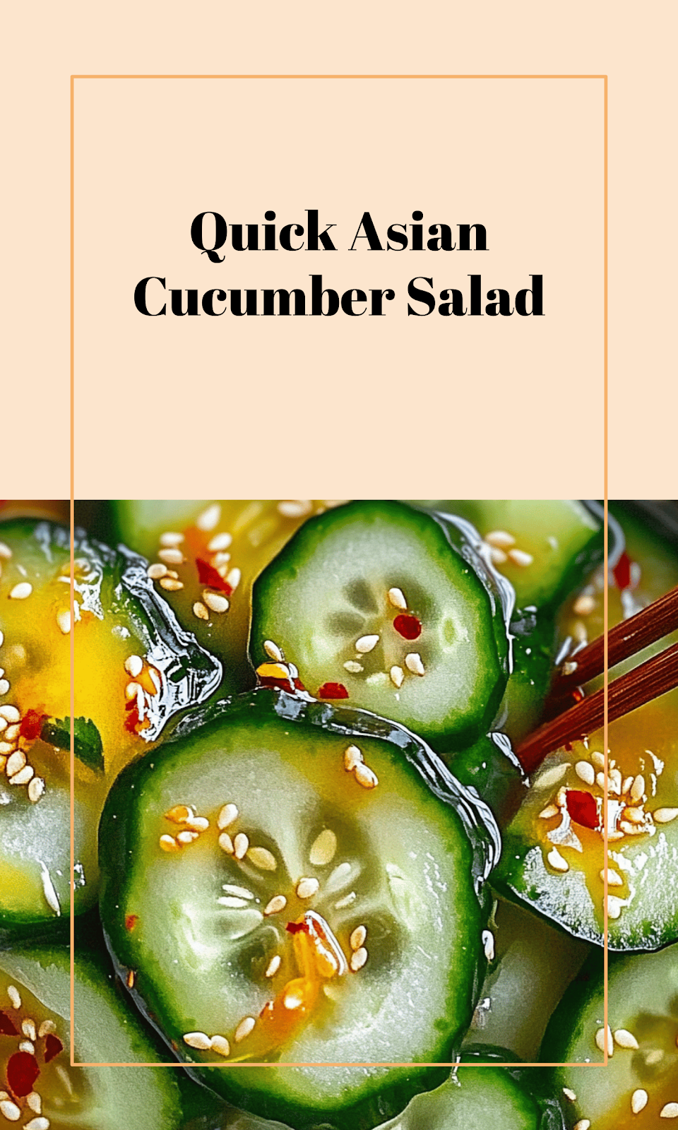 Easy Asian Cucumber Salad Recipe