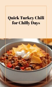 Hearty Quick Turkey Chili for Cool Days