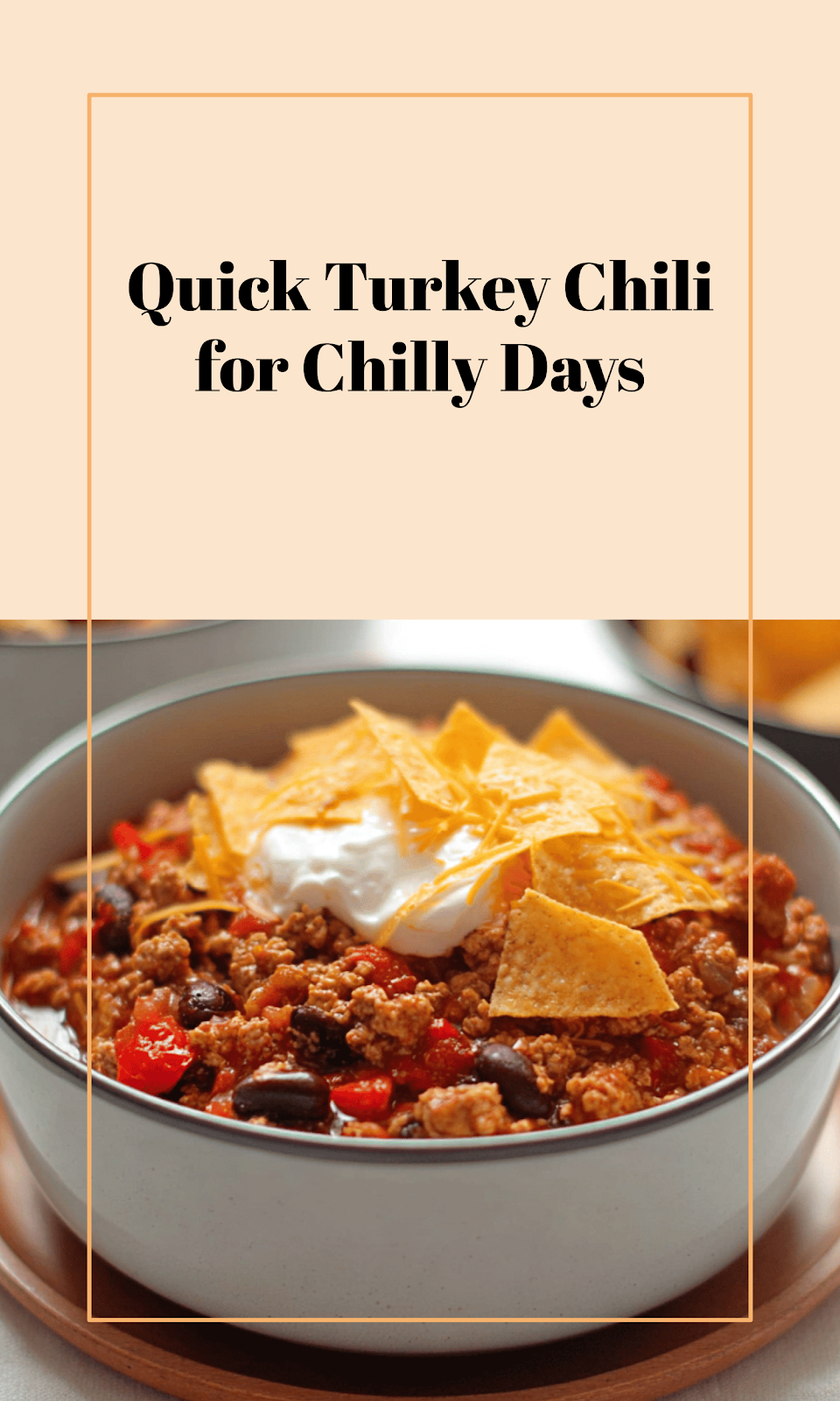 Hearty Quick Turkey Chili for Cool Days