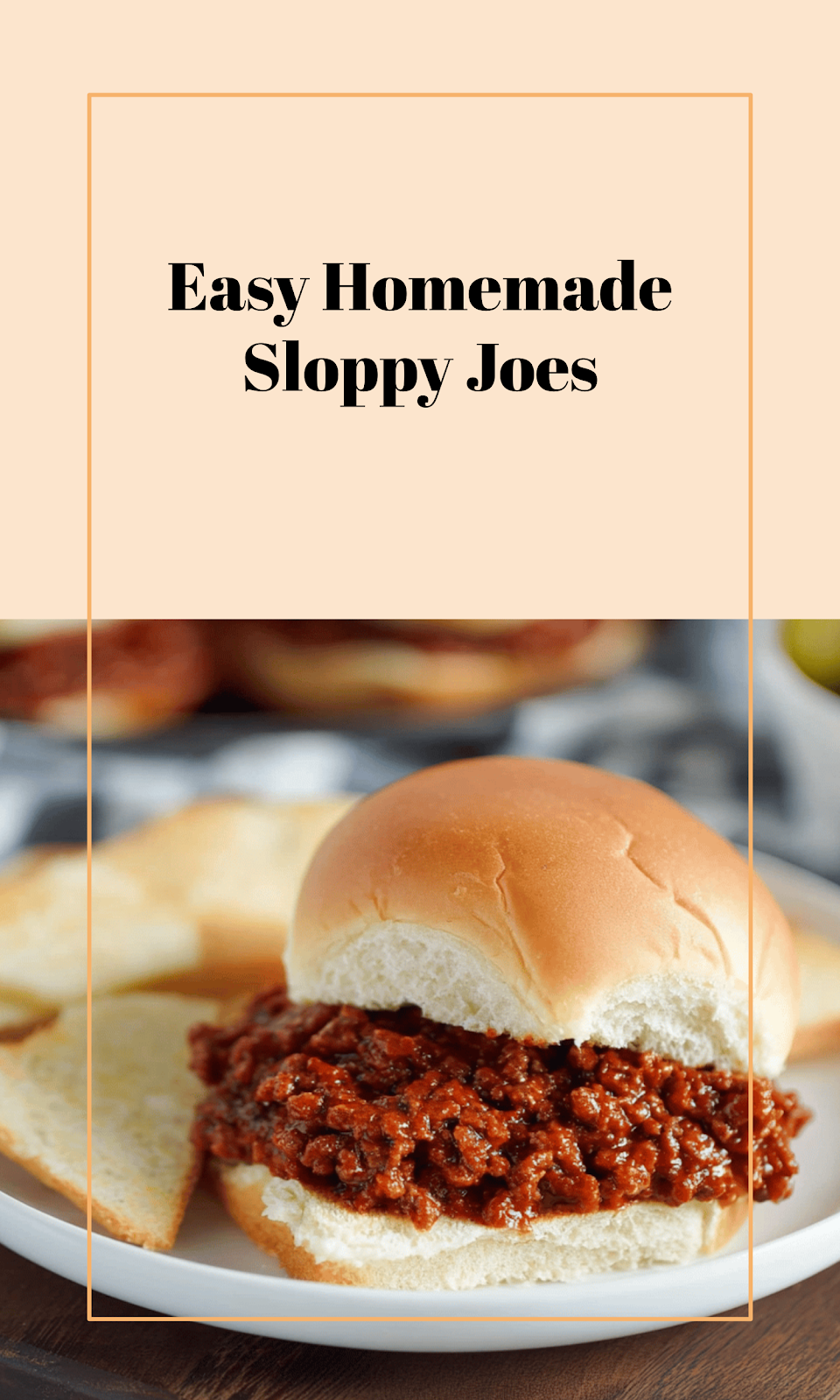 Quick Homemade Sloppy Joes Recipe