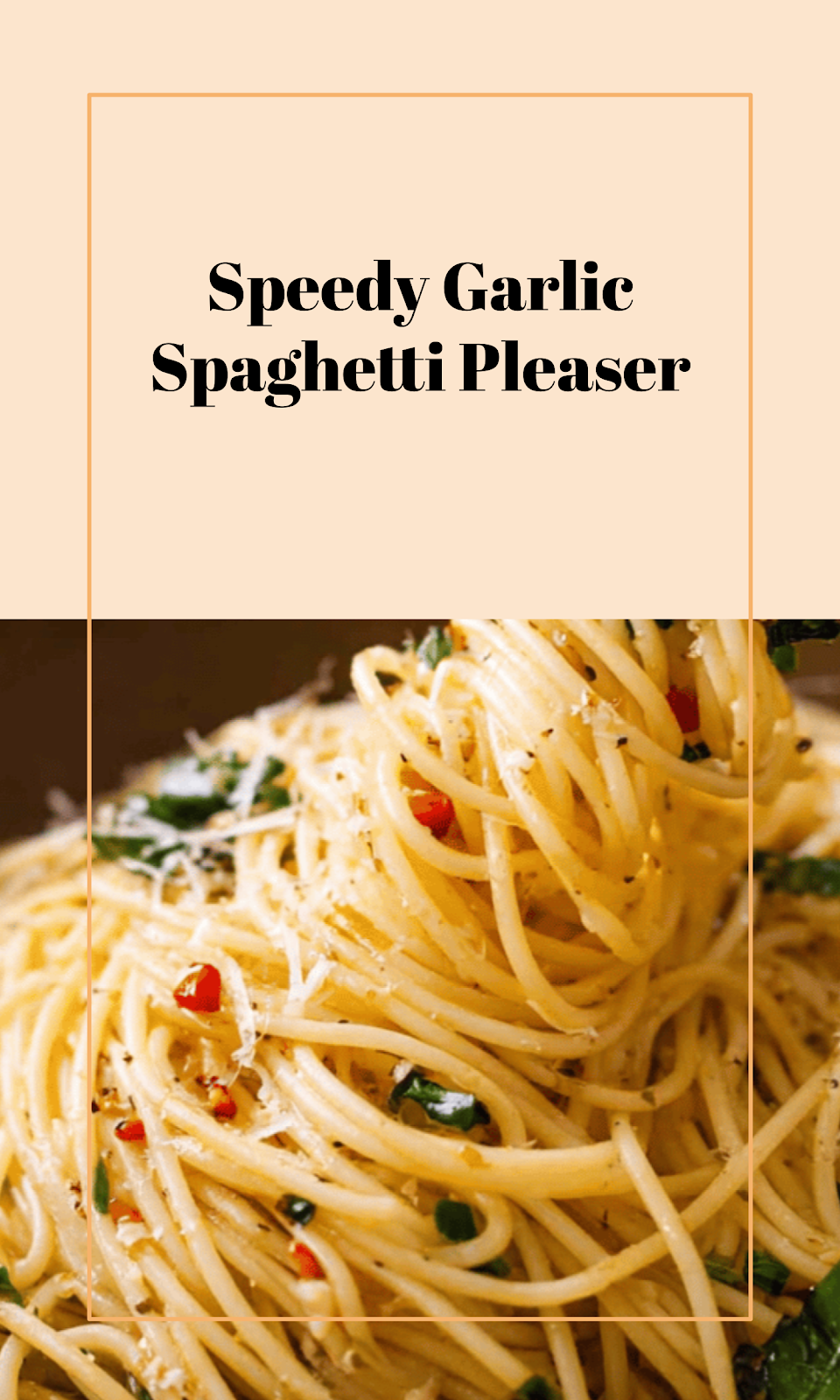 Quick Spaghetti Aglio e Olio Delight