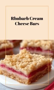 Rhubarb Cream Cheese Dessert Bars