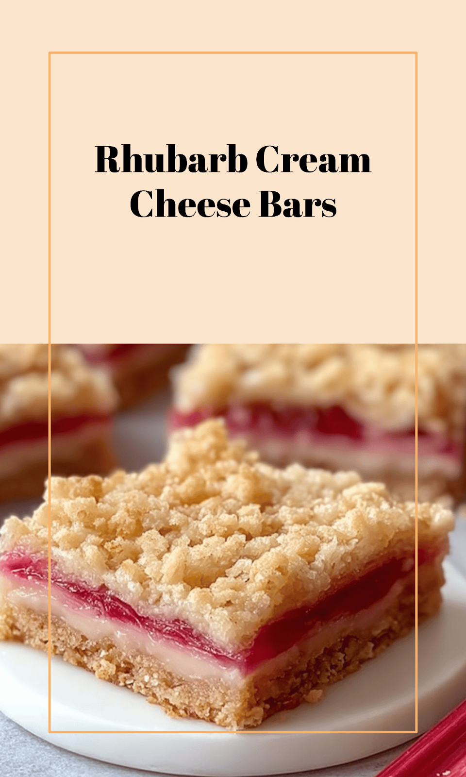 Rhubarb Cream Cheese Dessert Bars