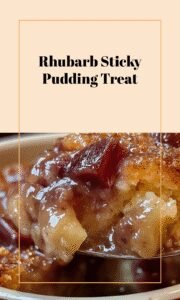 Sticky Rhubarb Pudding Delight