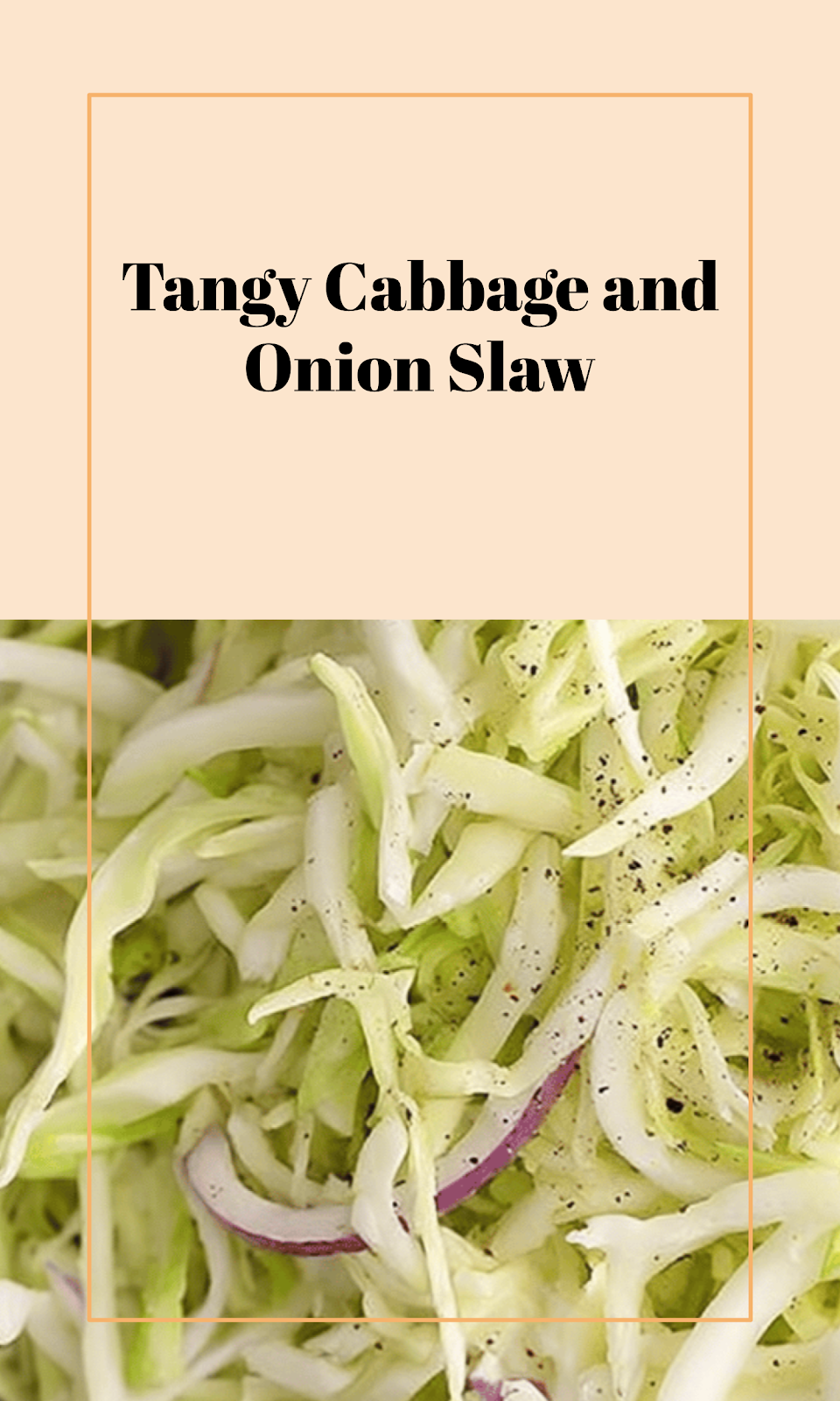 Tangy Vinegar Slaw with Cabbage and Onion