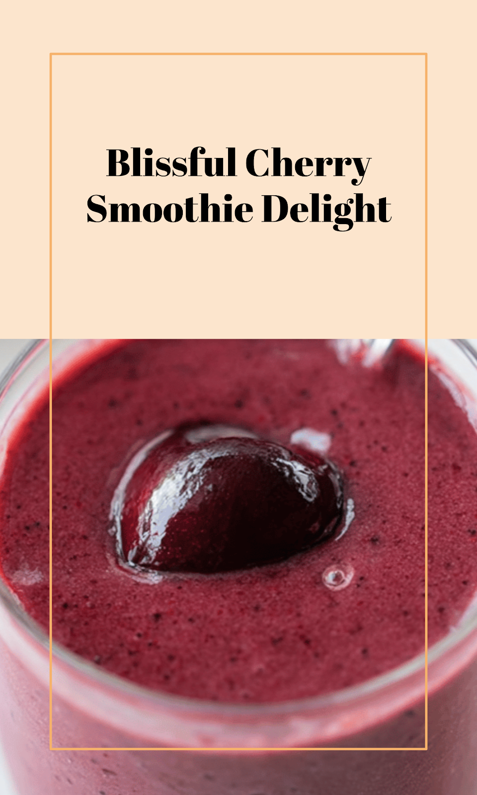 Cherry Bliss Smoothie