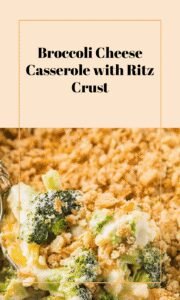Creamy Broccoli Cheese Casserole with Ritz Topping