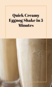 Creamy Eggnog Milkshake in 5 Minutes