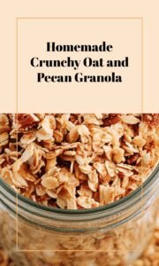 Crunchy Homemade Granola with Oats and Pecans
