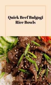 Easy Beef Bulgogi Rice Bowls