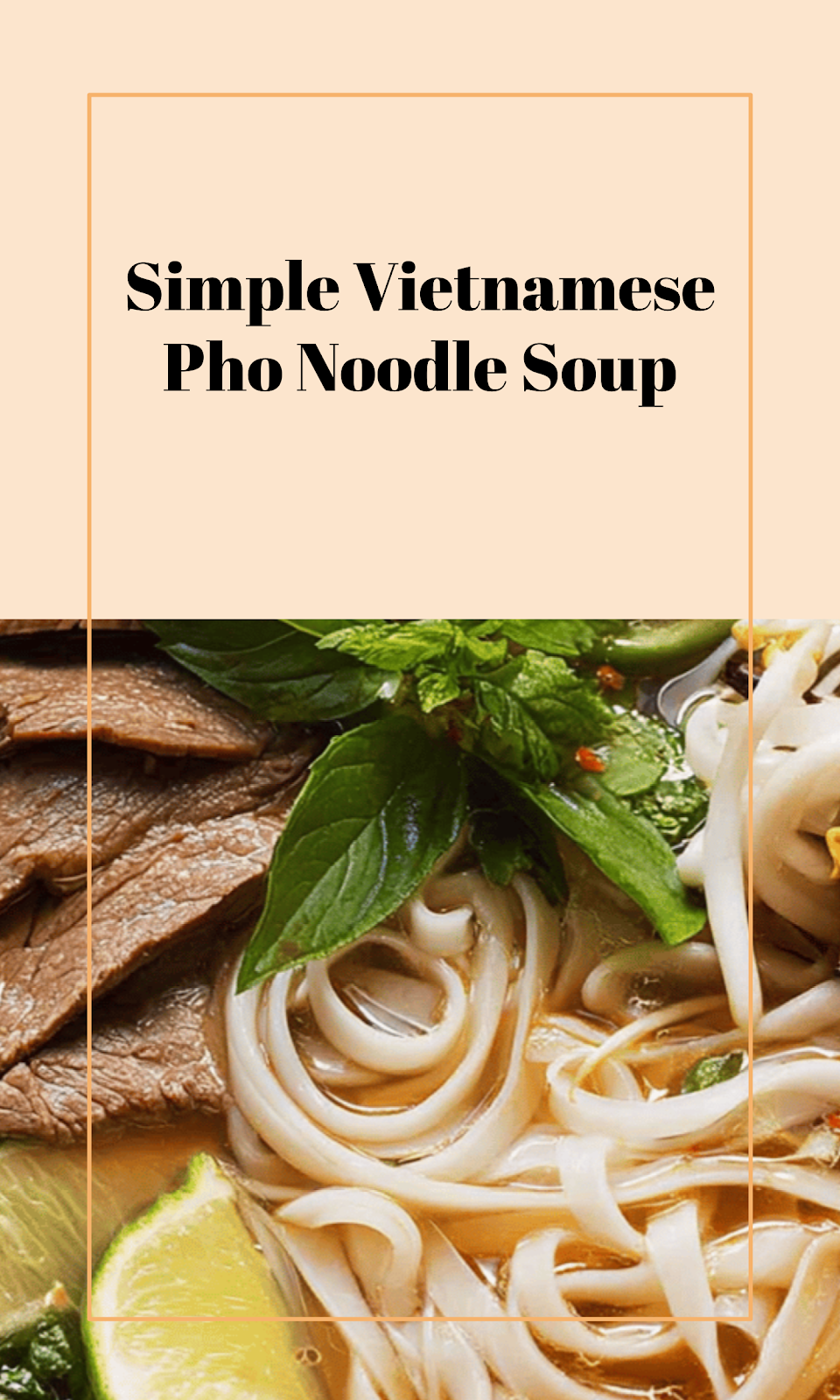 Easy Vietnamese Pho-Style Noodle Soup
