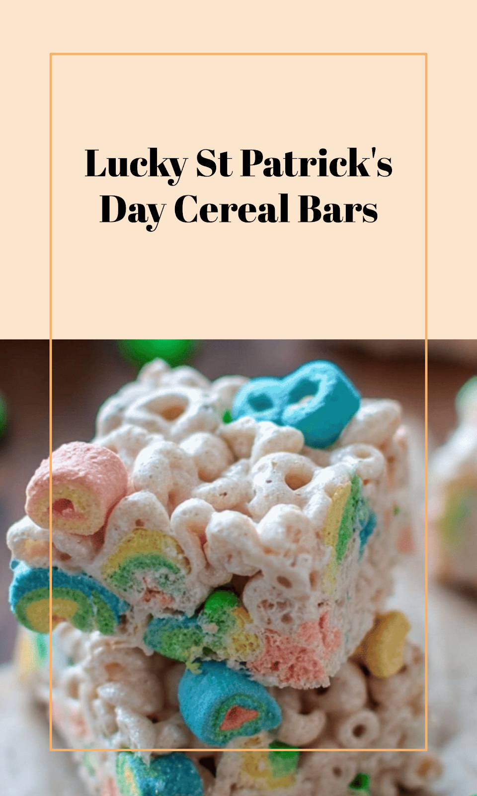 Lucky Charm Cereal Bars for St Patrick's Day