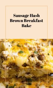 Overnight Sausage Hash Brown Breakfast Casserole
