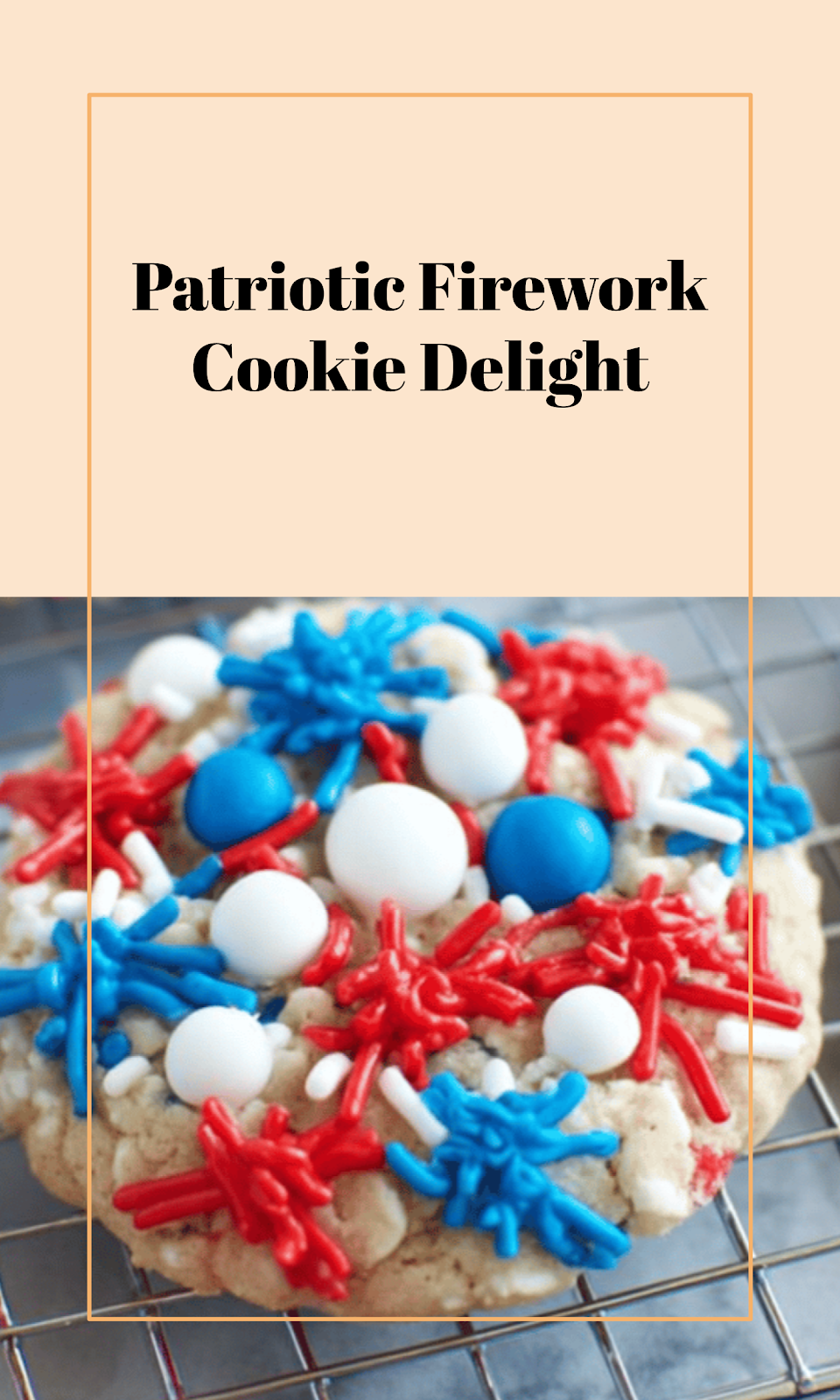Red White and Blue Firework Cookies