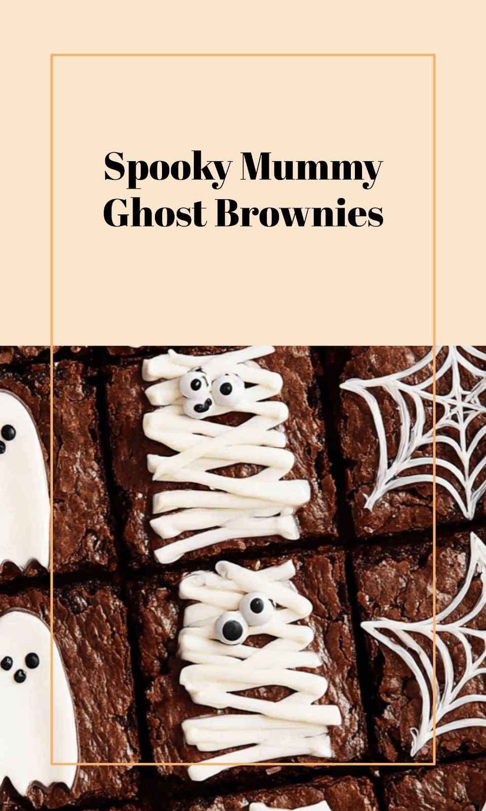 Spooky Halloween Ghost and Mummy Brownies