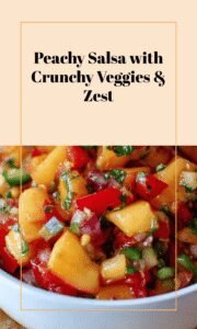 Sweet Peach Salsa with Crisp Veggies & Zing