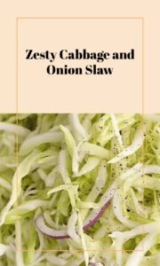 Tangy Vinegar Slaw with Cabbage and Onion