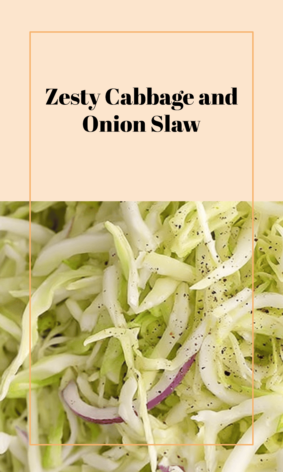 Tangy Vinegar Slaw with Cabbage and Onion